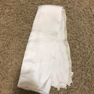 Calvin Klein Off White scarf with Gold Trim